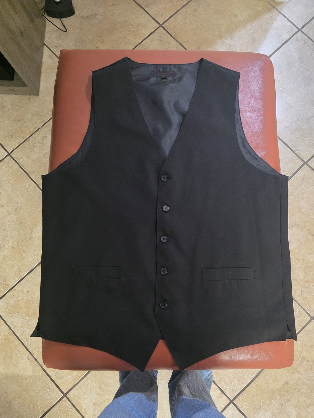 & Other Stories Men's Black Dress Vest - Classic Tailored Waistcoat